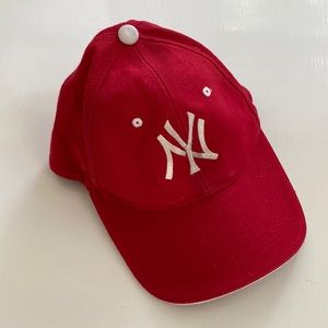 Vintage Red NY MLB Baseball Cap